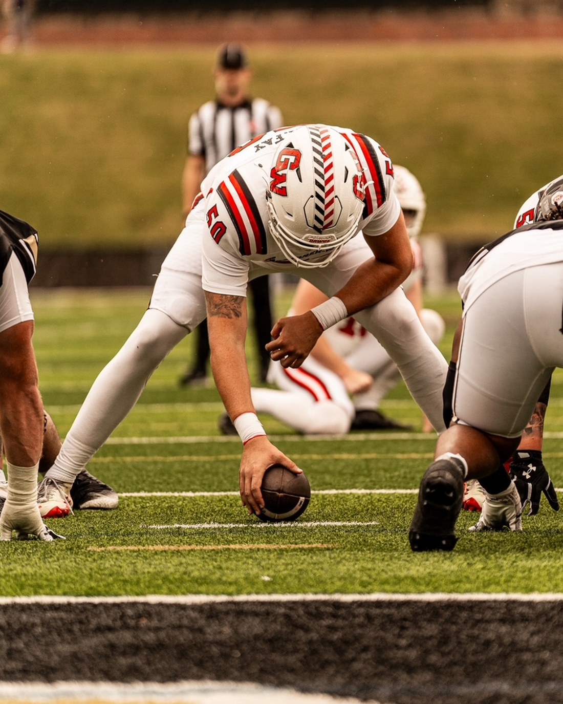 Kevin Fay, long snapper, snapping for Gardner-Webb